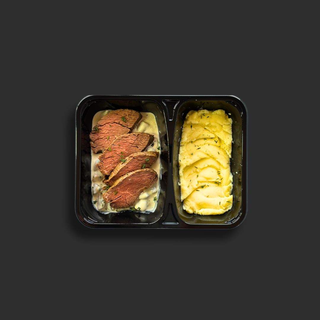 Beef Fillet with Creamy Mushroom & Thyme Sauce