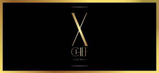 XCHEF physical gift card with black background and gold X Chef logo, delivered by post
